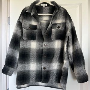 She + Sky black and white shacket